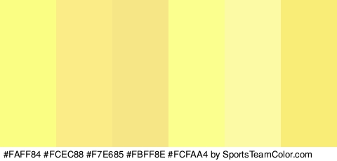 #FAFF84 #FCEC88 #F7E685 #FBFF8E #FCFAA4 #F9EC77 Colors