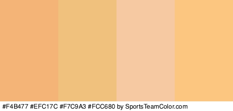 #F4B477 #EFC17C #F7C9A3 #FCC680 Colors