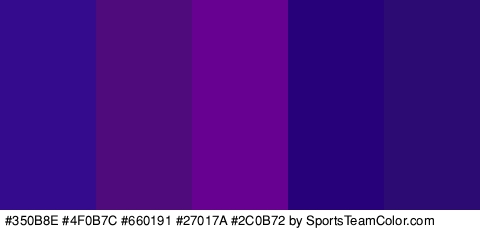 #350B8E #4F0B7C #660191 #27017A #2C0B72 Colors