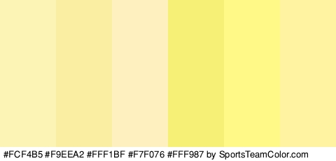 #FCF4B5 #F9EEA2 #FFF1BF #F7F076 #FFF987 #FFF2A0 Colors