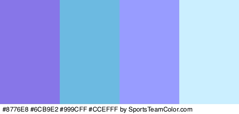 #8776E8 #6CB9E2 #999CFF #CCEFFF Colors