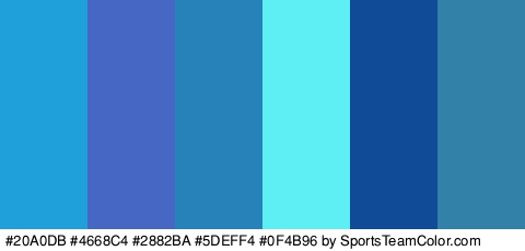 #20A0DB #4668C4 #2882BA #5DEFF4 #0F4B96 #3281A8 Colors