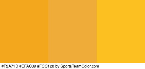 #F2A71D #EFAC39 #FCC120 Colors