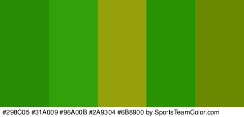 #298C05 #31A009 #96A00B #2A9304 #6B8900 Colors