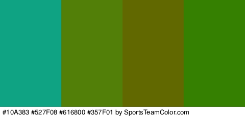 #10A383 #527F08 #616800 #357F01 Colors