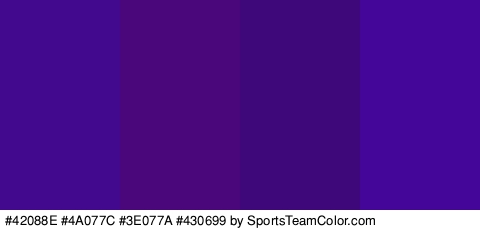 #42088E #4A077C #3E077A #430699 Colors