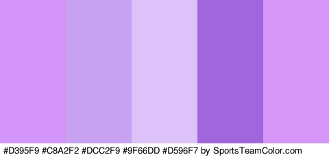 #D395F9 #C8A2F2 #DCC2F9 #9F66DD #D596F7 Colors