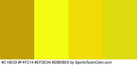 #C19E03 #F4FC14 #EFDC04 #DBDB0D Colors