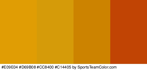 #E09E04 #D69B08 #CC8400 #C14405 Colors