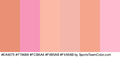 #EA9075 #F796B8 #FCBAA6 #F4B5AB #F4A58B #FFBCD1 Colors