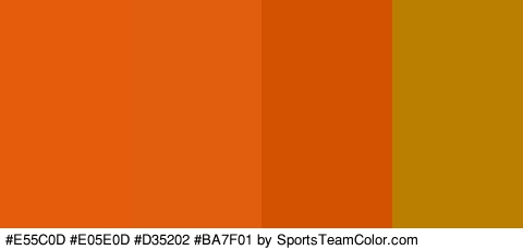 #E55C0D #E05E0D #D35202 #BA7F01 Colors