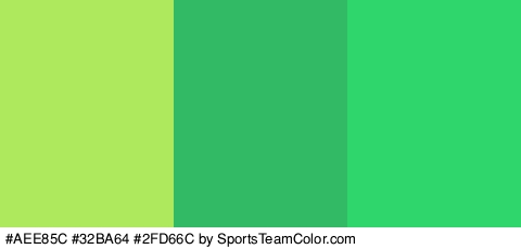 #AEE85C #32BA64 #2FD66C Colors