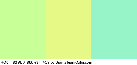 #C8FF96 #E6F986 #97F4C9 Colors