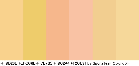 #F9D28E #EFCC6B #F7B78C #F9C2A4 #F2CE91 #F7D89B Colors