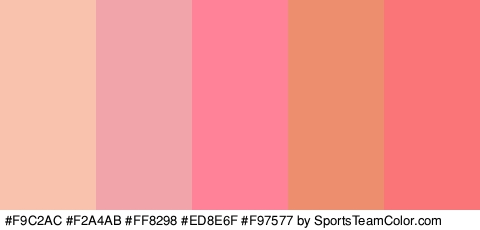 #F9C2AC #F2A4AB #FF8298 #ED8E6F #F97577 Colors