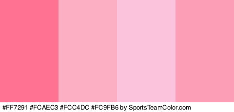 #FF7291 #FCAEC3 #FCC4DC #FC9FB6 Colors