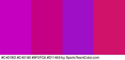 #C401BD #C40180 #9F0FC6 #D11469 Colors