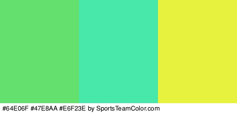 #64E06F #47E8AA #E6F23E Colors