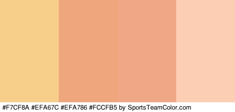 #F7CF8A #EFA67C #EFA786 #FCCFB5 Colors