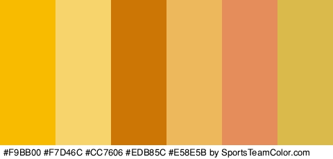 #F9BB00 #F7D46C #CC7606 #EDB85C #E58E5B #DBBA4C Colors