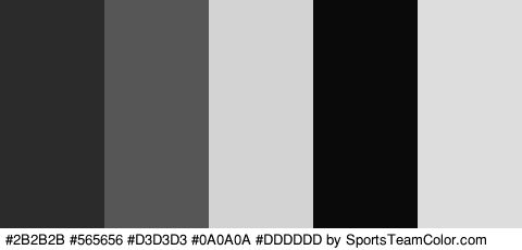 #2B2B2B #565656 #D3D3D3 #0A0A0A #DDDDDD Colors