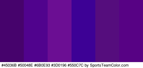 #45036B #50048E #6B0E93 #3D0196 #550C7C #570284 Colors