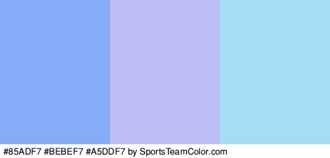 #85ADF7 #BEBEF7 #A5DDF7 Colors