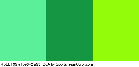 #5BEF99 #159642 #93FC0A Colors