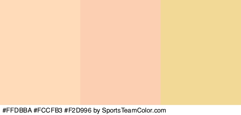 #FFDBBA #FCCFB3 #F2D996 Colors