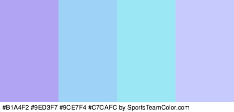 #B1A4F2 #9ED3F7 #9CE7F4 #C7CAFC Colors