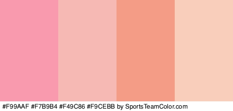 #F99AAF #F7B9B4 #F49C86 #F9CEBB Colors