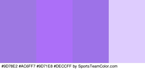 #9D78E2 #AC6FF7 #9D71E8 #DECCFF Colors