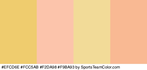 #EFCD6E #FCC5AB #F2DA98 #F9BA93 Colors