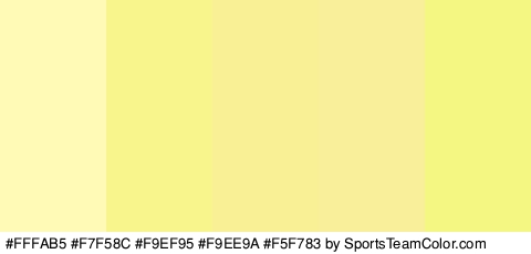 #FFFAB5 #F7F58C #F9EF95 #F9EE9A #F5F783 Colors