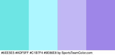 #6EE5E5 #ADF5FF #C1B7F4 #9E86E8 Colors