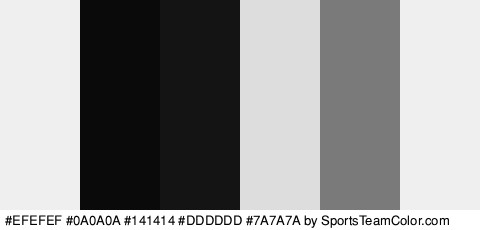 #EFEFEF #0A0A0A #141414 #DDDDDD #7A7A7A #EFEFEF Colors