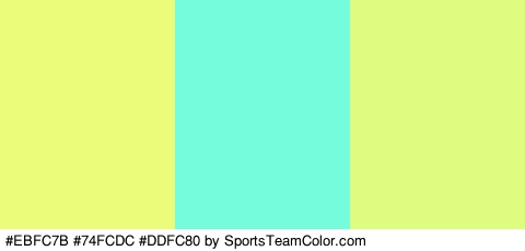 #EBFC7B #74FCDC #DDFC80 Colors