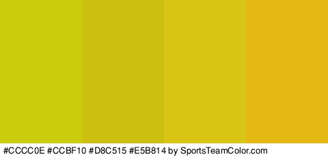 #CCCC0E #CCBF10 #D8C515 #E5B814 Colors