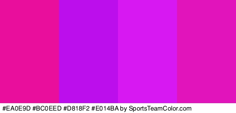 #EA0E9D #BC0EED #D818F2 #E014BA Colors