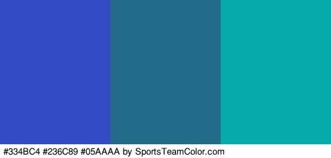 #334BC4 #236C89 #05AAAA Colors