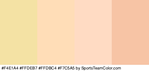 #F4E1A4 #FFDEB7 #FFDBC4 #F7C5A5 Colors