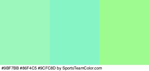 #9BF7BB #86F4C5 #9CFC8D Colors