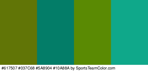 #617507 #037C68 #5A8904 #10A88A Colors