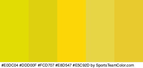 #E0DC04 #DDD00F #FCD707 #E8D547 #E5C92D Colors