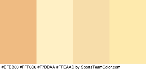 #EFBB83 #FFF0C6 #F7DDAA #FFEAAD Colors