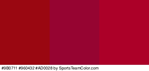 #9B0711 #960432 #AD0028 Colors