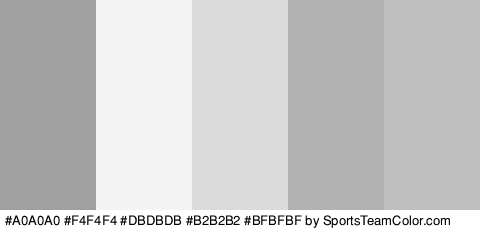 #A0A0A0 #F4F4F4 #DBDBDB #B2B2B2 #BFBFBF Colors