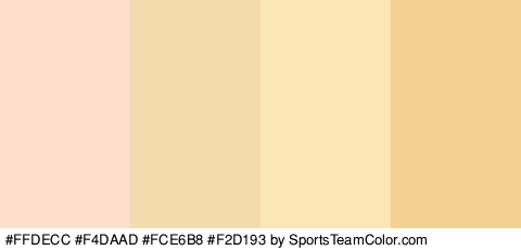 #FFDECC #F4DAAD #FCE6B8 #F2D193 Colors