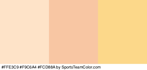 #FFE3C9 #F9C6A4 #FCD88A Colors