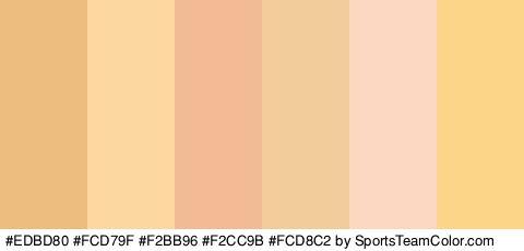 #EDBD80 #FCD79F #F2BB96 #F2CC9B #FCD8C2 #FCD588 Colors